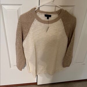The Limited Cream and Tan Sweater